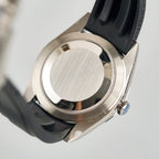DATEJUST II 41MM STAINLESS STEEL CASE WIMBLEDON DIAL RUBBER STRAP