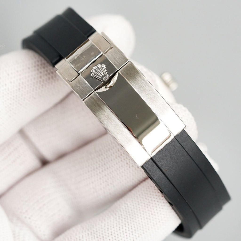DATEJUST II 41MM STAINLESS STEEL CASE WIMBLEDON DIAL RUBBER STRAP