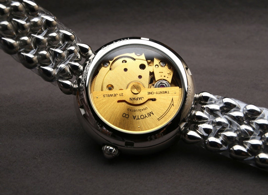 DEVILLE PRESTIGE 32MM STEEL DIAMOND BEZEL MOP DIAL