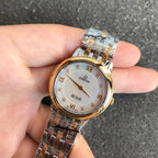 DEVILLE PRESTIGE 27MM QUARTZ GOLD STEEL DIAMOND NUMERALS