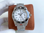 GMT-MASTER II CUSTOM CERAMIC BLACK BEZEL WHITE DIAL